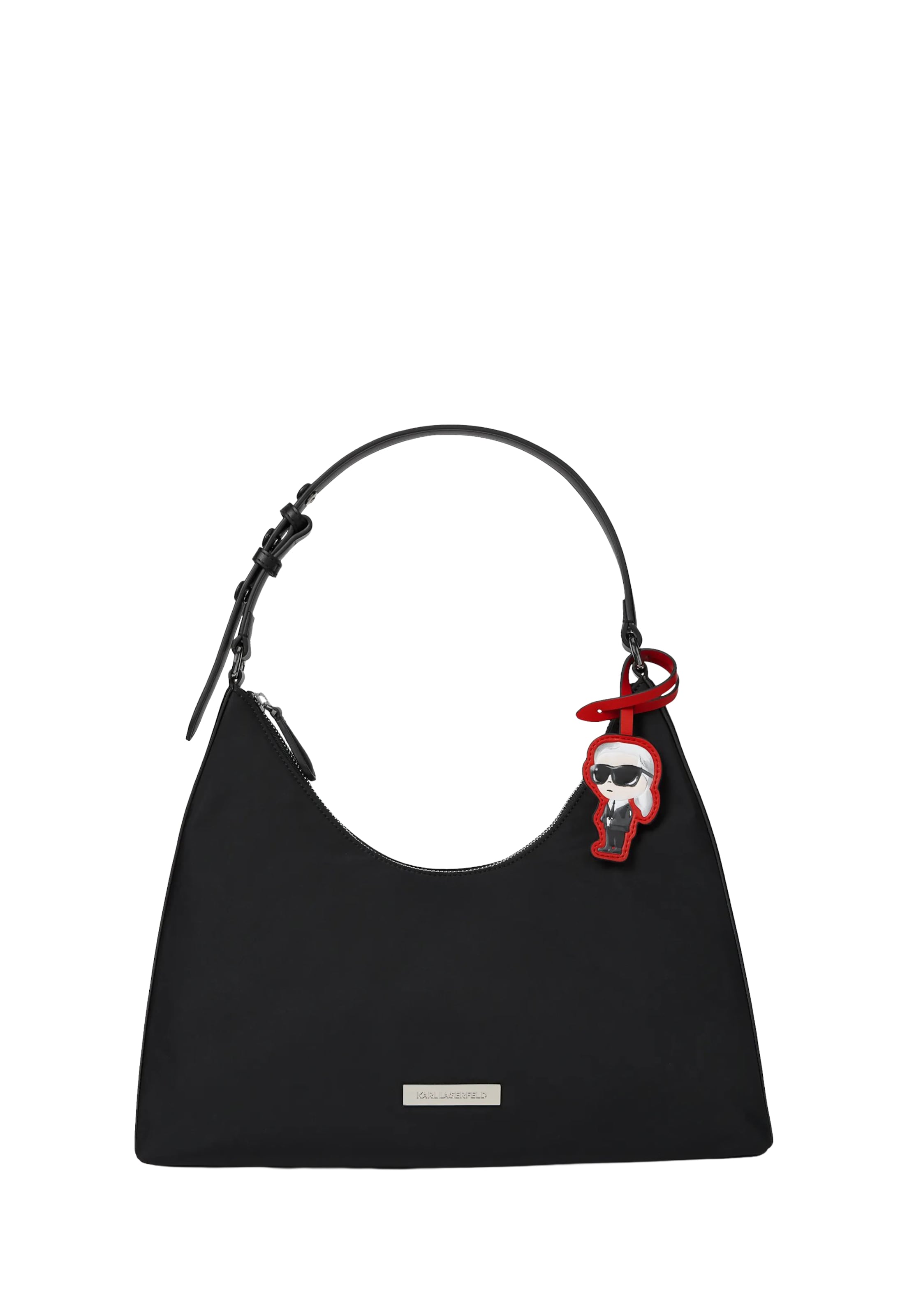 Borsa a spalla 'Ikon' di Karl Lagerfeld in nero: frontale