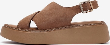 Sandales Derimod en marron : devant