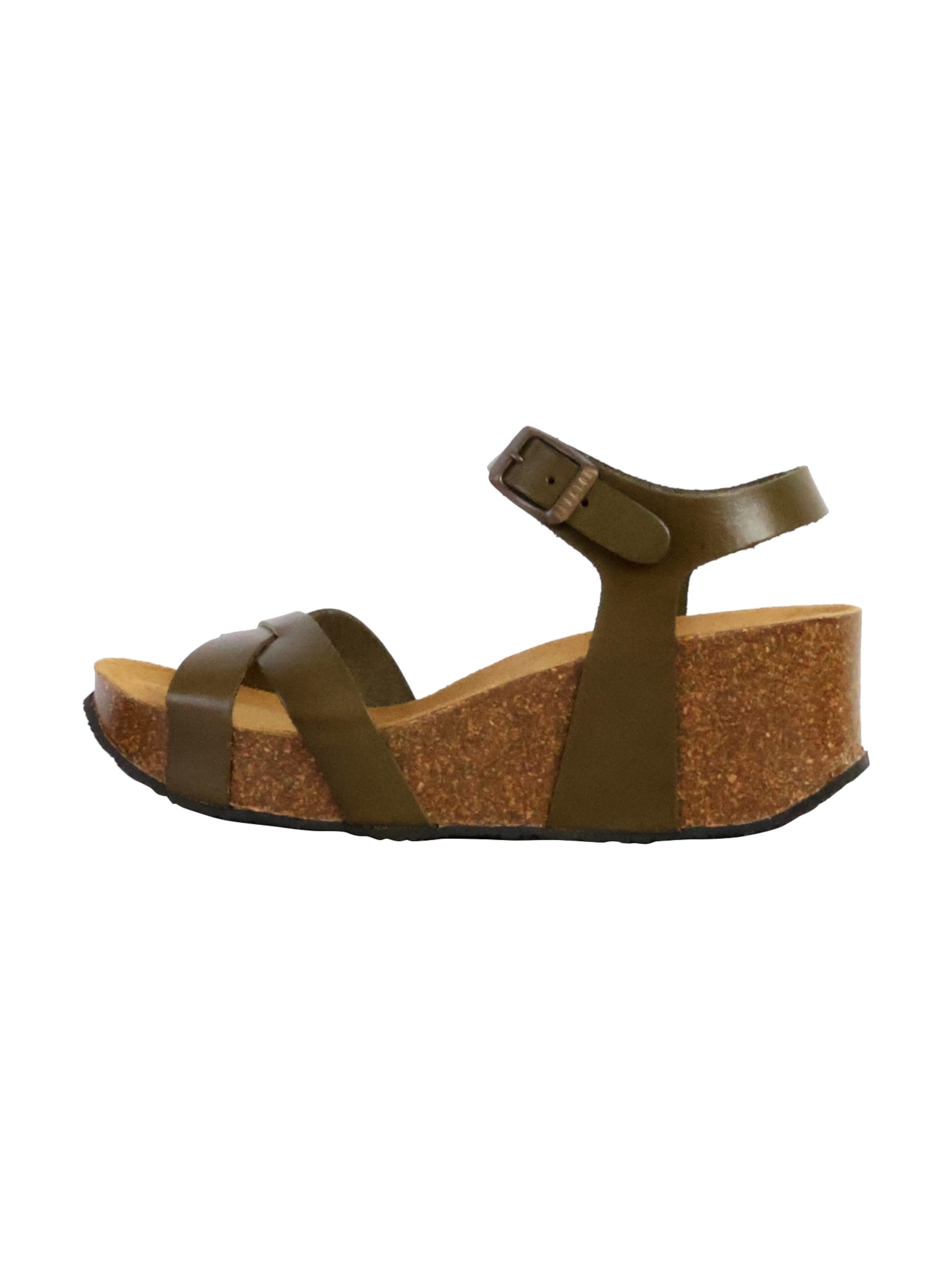 Plakton - Sandalias 'So Final Leder Keilsandalen' en marrón: frente