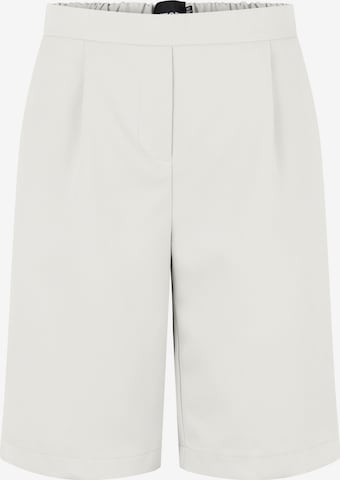 PIECES Curve Pleat-Front Pants ''VAGNA' in White: front