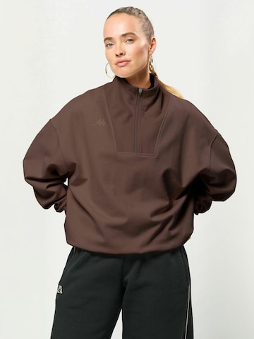 KAPPA Cardigan ' KWLogo Ileria ' in Braun: Vorderseite