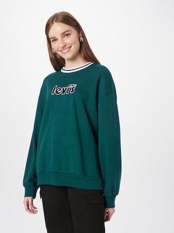 LEVI'S ® Sweatshirt 'Graphic Prism Crew' in Green: front