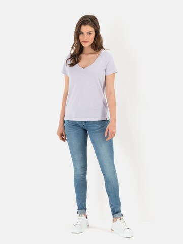 CAMEL ACTIVE T-Shirt aus Organic Cotton-Jersey in Lila