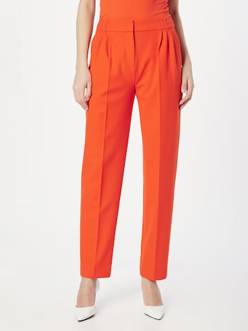 Samsøe Samsøe - Loosefit Pantalón de pinzas 'MEME' en naranja: frente
