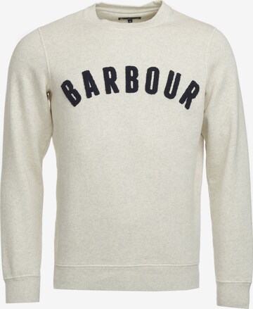 Sweat-shirt Barbour en beige : devant