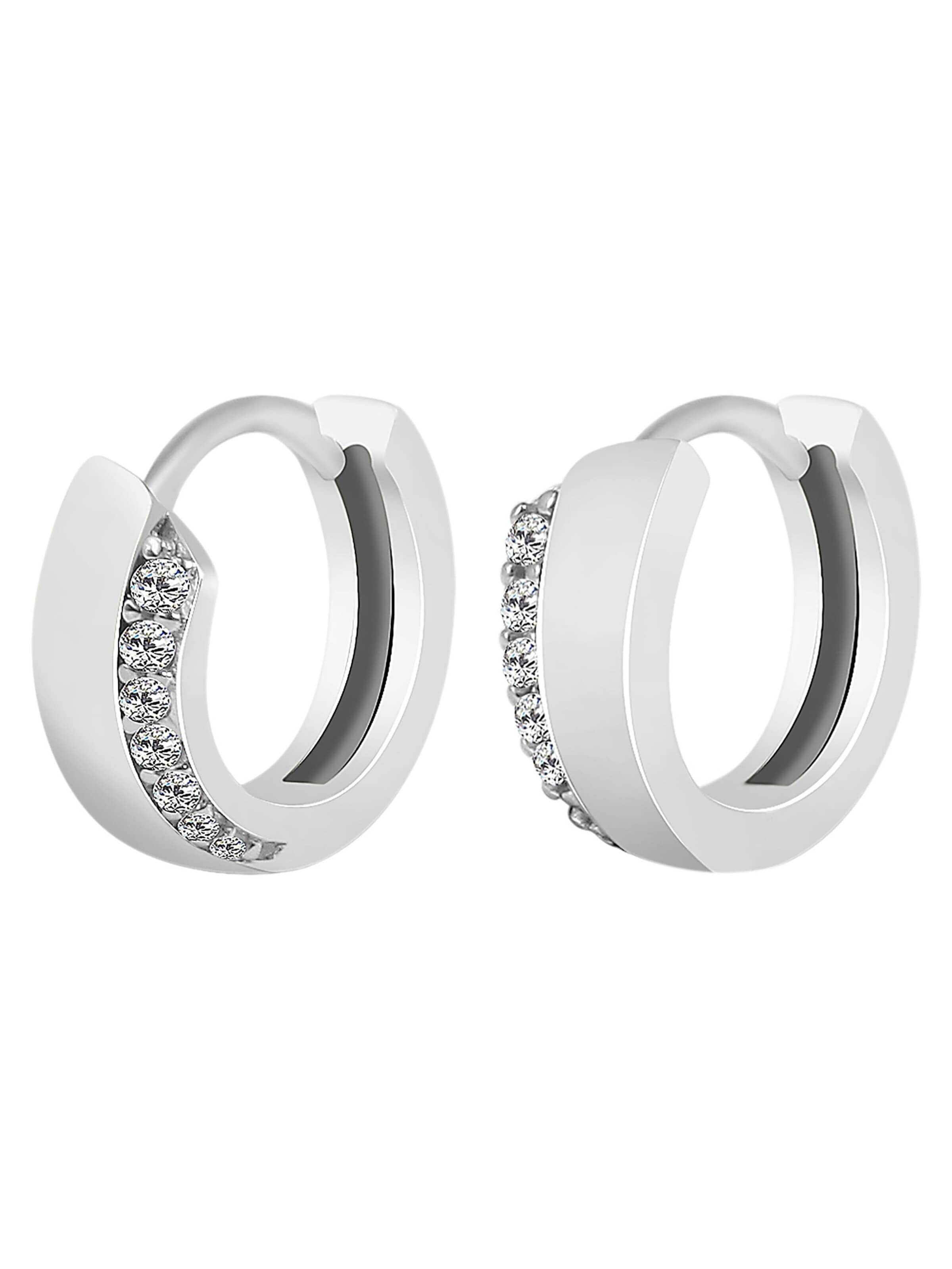 Akzent Earrings '"Meline" aus 925 Sterlingsilber, rhodiniert, langlebig' in Silver