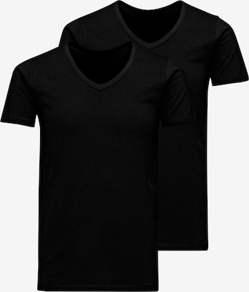 Tricou de la JACK & JONES pe negru: față