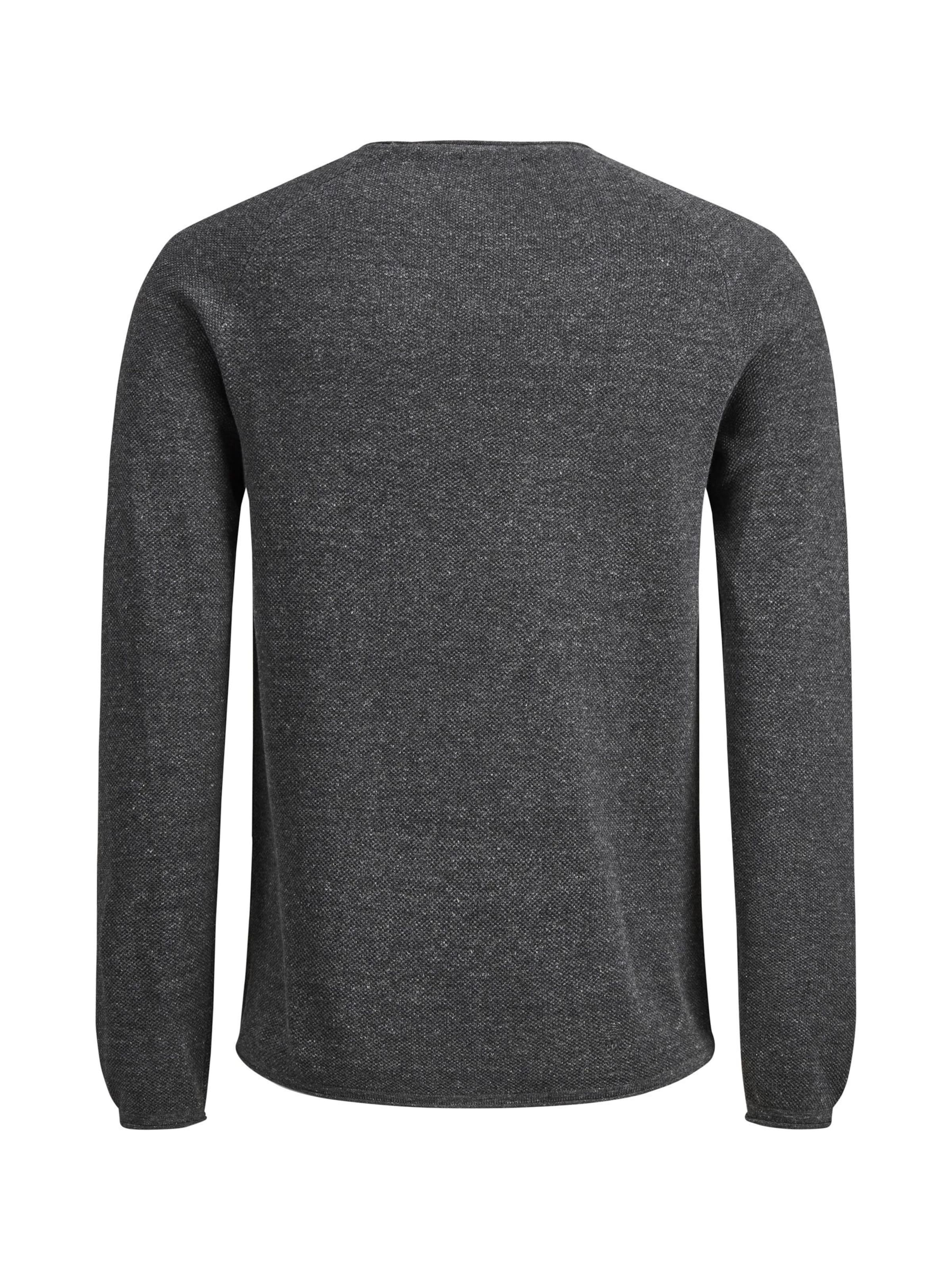 JACK & JONES Regular fit Пуловер 'JJEHill' в сиво