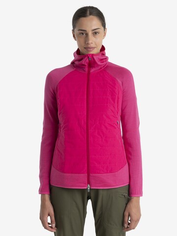 Veste outdoor 'Quantum Hybrid' ICEBREAKER en rose : devant