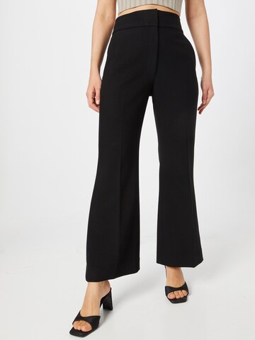 Club Monaco Boot cut Pleated Pants in Black: front