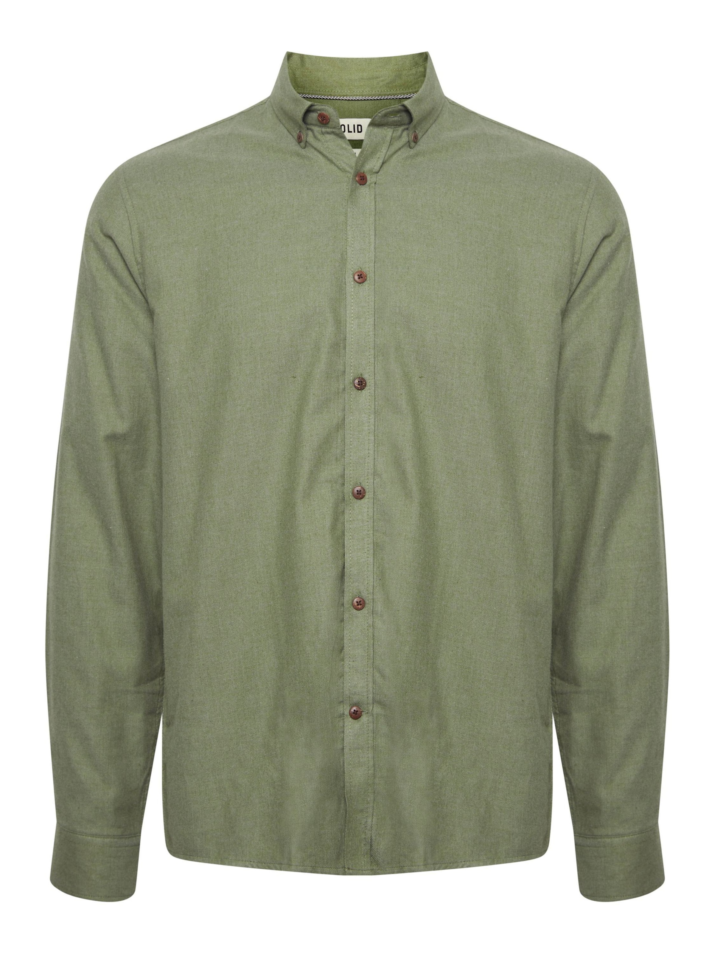 !Solid Button Up Shirt 'Pete' in Green: front