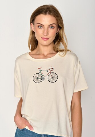 GREENBOMB Shirt 'Bike Italy' in Wit