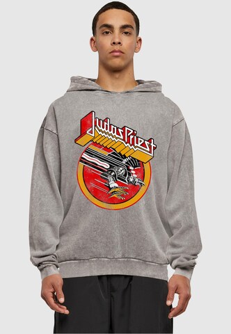 Merchcode Sweatshirt 'Judas Priest -  Solid Circle' in Grijs: voorkant