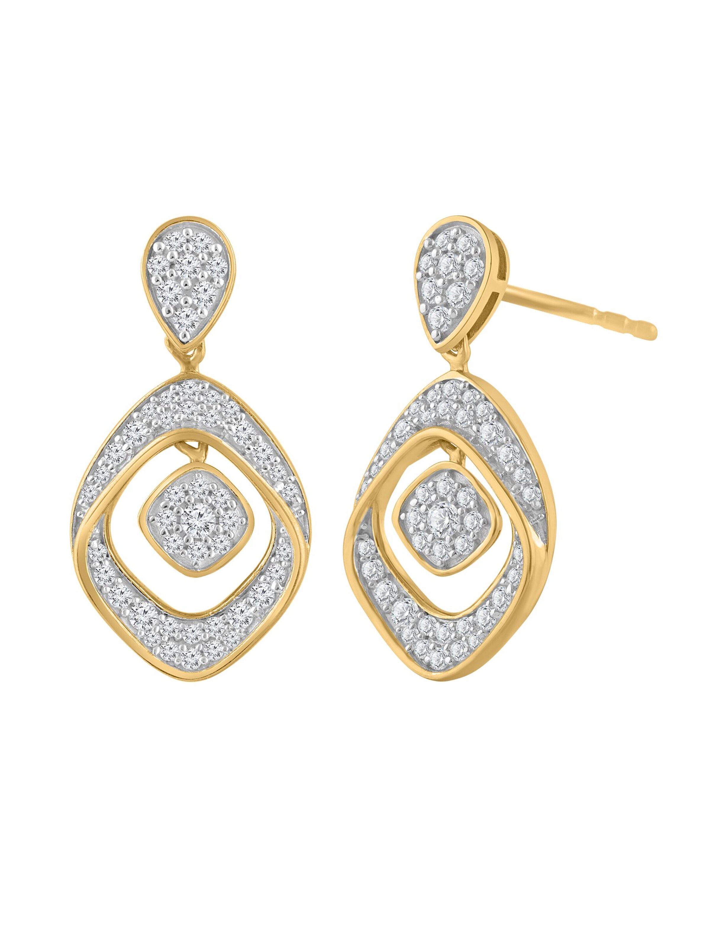 Diamant Exquis - Pendientes en oro