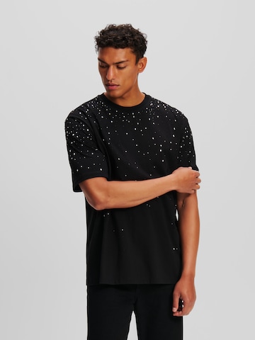 Tricou de la Karl Lagerfeld pe negru: față