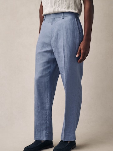 Next Slim fit Trousers with creases in Blue: front