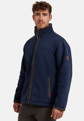 INDICODE JEANS Fleece jas 'Emilos' in Blauw