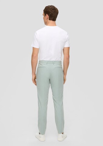 s.Oliver BLACK LABEL Slimfit Bukser 'Pure' i grøn: tilbage