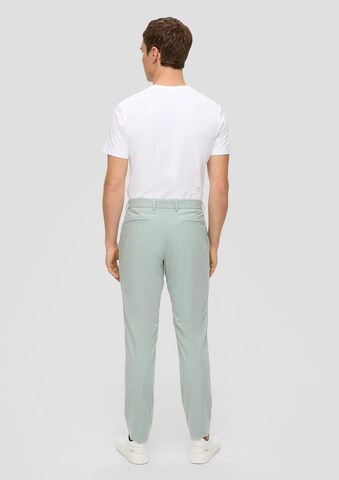 Coupe slim Pantalon 'Pure' s.Oliver BLACK LABEL en vert : derrière