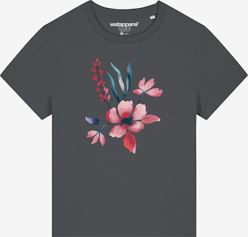 Watapparel Shirt 'Blume in Wasserfarbe 01' in Grijs: voorkant