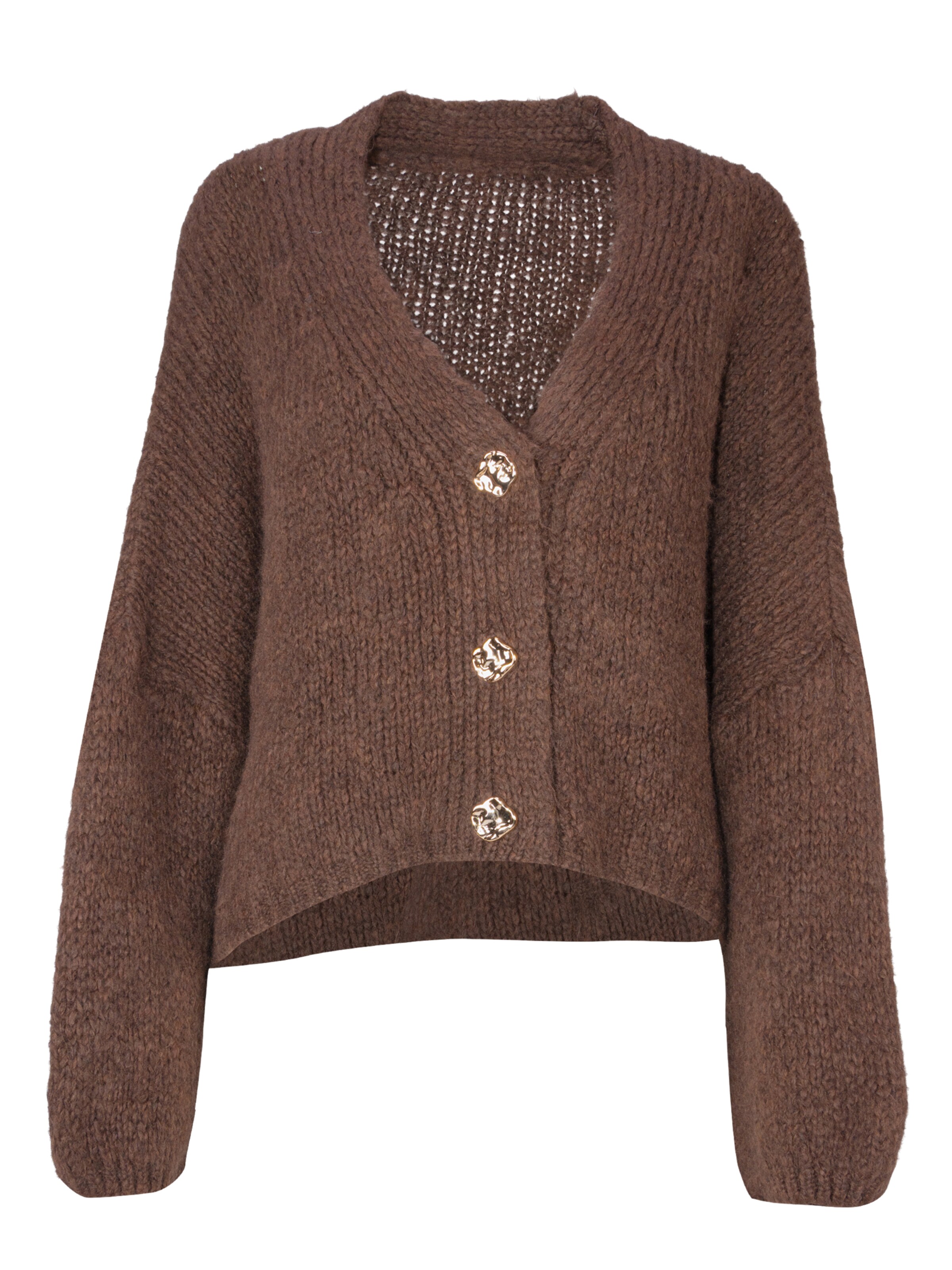 Cardigan oversize 'Jojo' Seasons of April en marron : devant