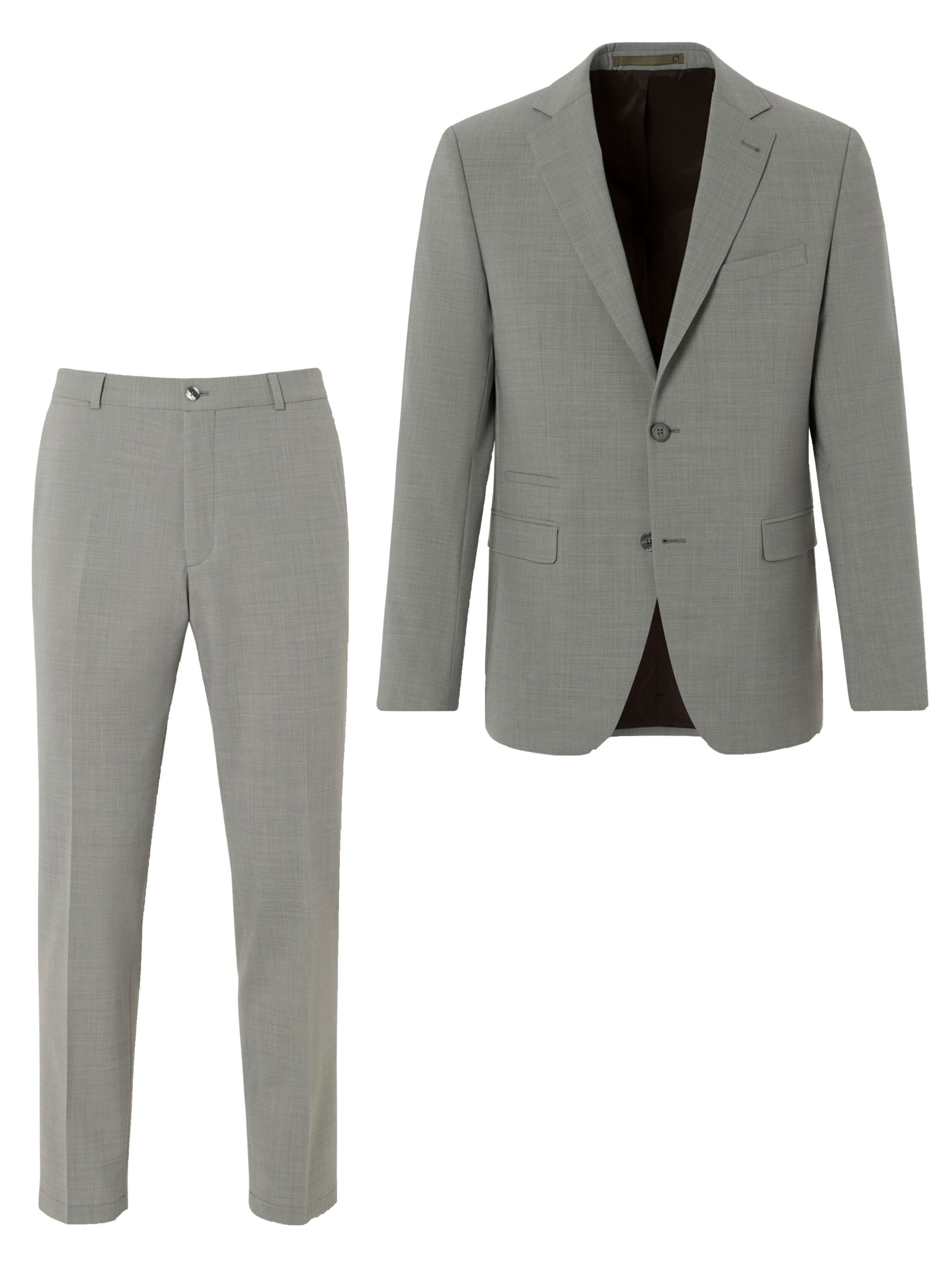 BENVENUTO Slimfit Anzug 'SALVI' in Grau: Vorderseite