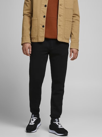 JACK & JONES Tapered Byxa 'GORDON BRADLEY' i svart