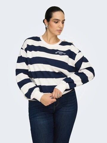 ONLY Carmakoma Sweatshirt 'CARISLA' i vit: framsida