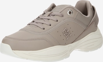 TOMMY HILFIGER Sneakers laag 'Tech Heel Runner' in Grijs: voorkant