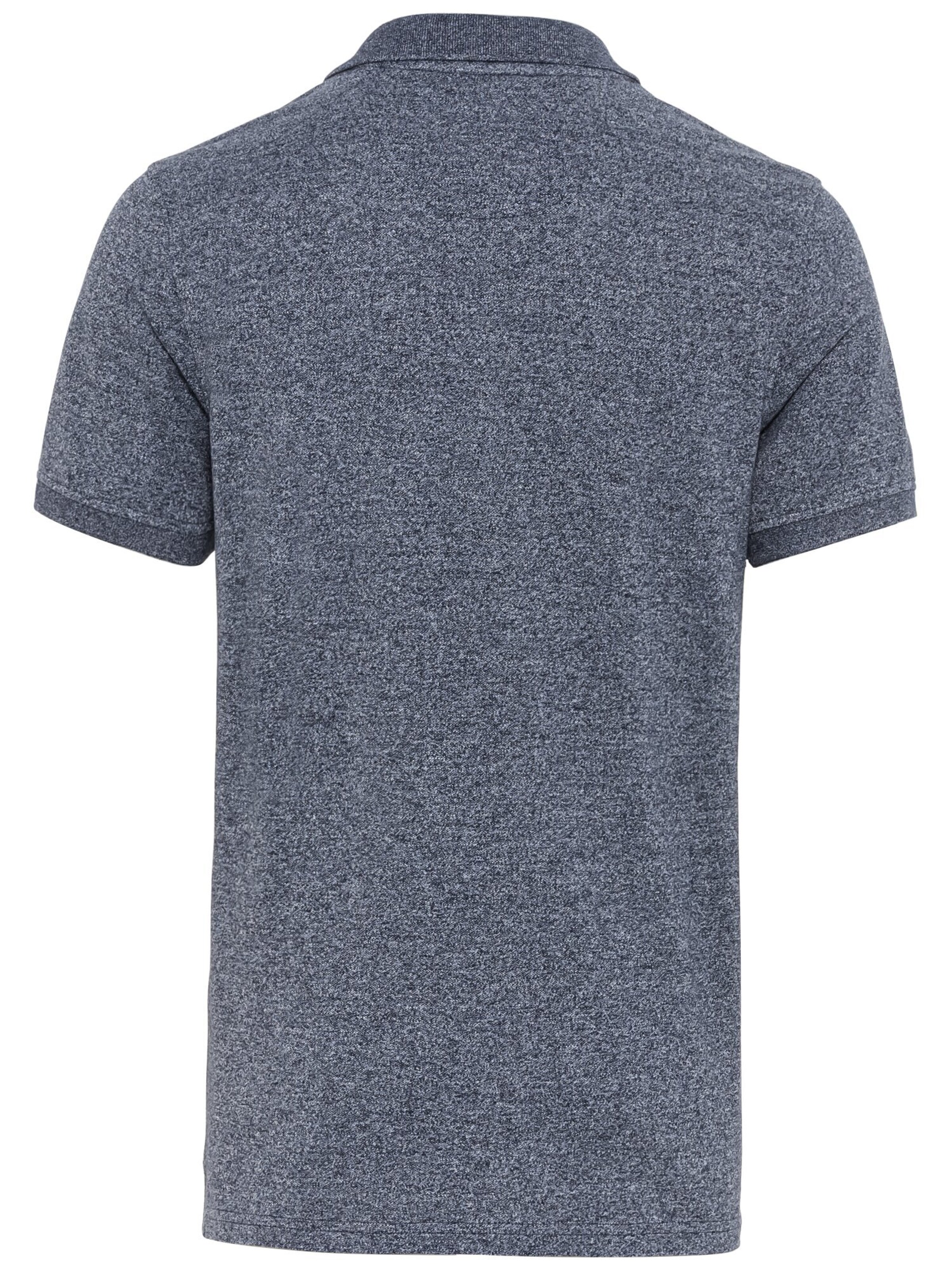 CAMEL ACTIVE Kurzarm Poloshirt aus nachhaltigem Baumwollmix in Blau