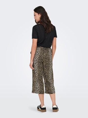 ONLY Wide leg Pleat-front trousers 'ONLNova' in Brown