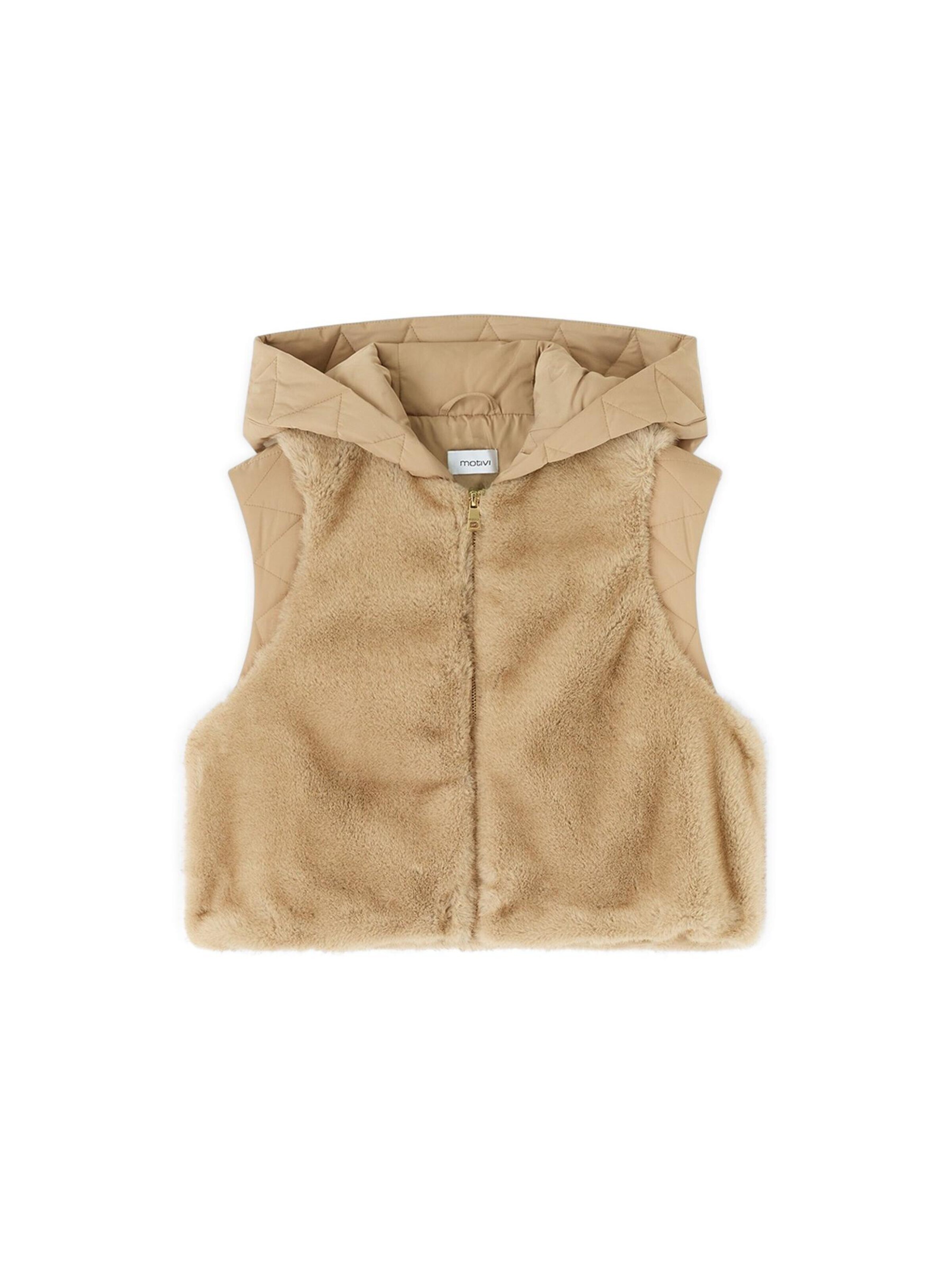 Gilet MOTIVI en beige : devant
