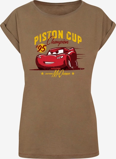 ABSOLUTE CULT T-Shirt 'Cars - Piston Cup Champion' in gelb / oliv / rot / schwarz, Produktansicht