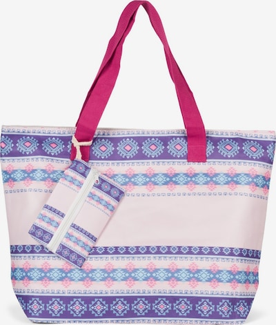 styleBREAKER Strandtasche 'Strandtasche Azteken Muster - Boho' in One Size in himbeer, Produktansicht