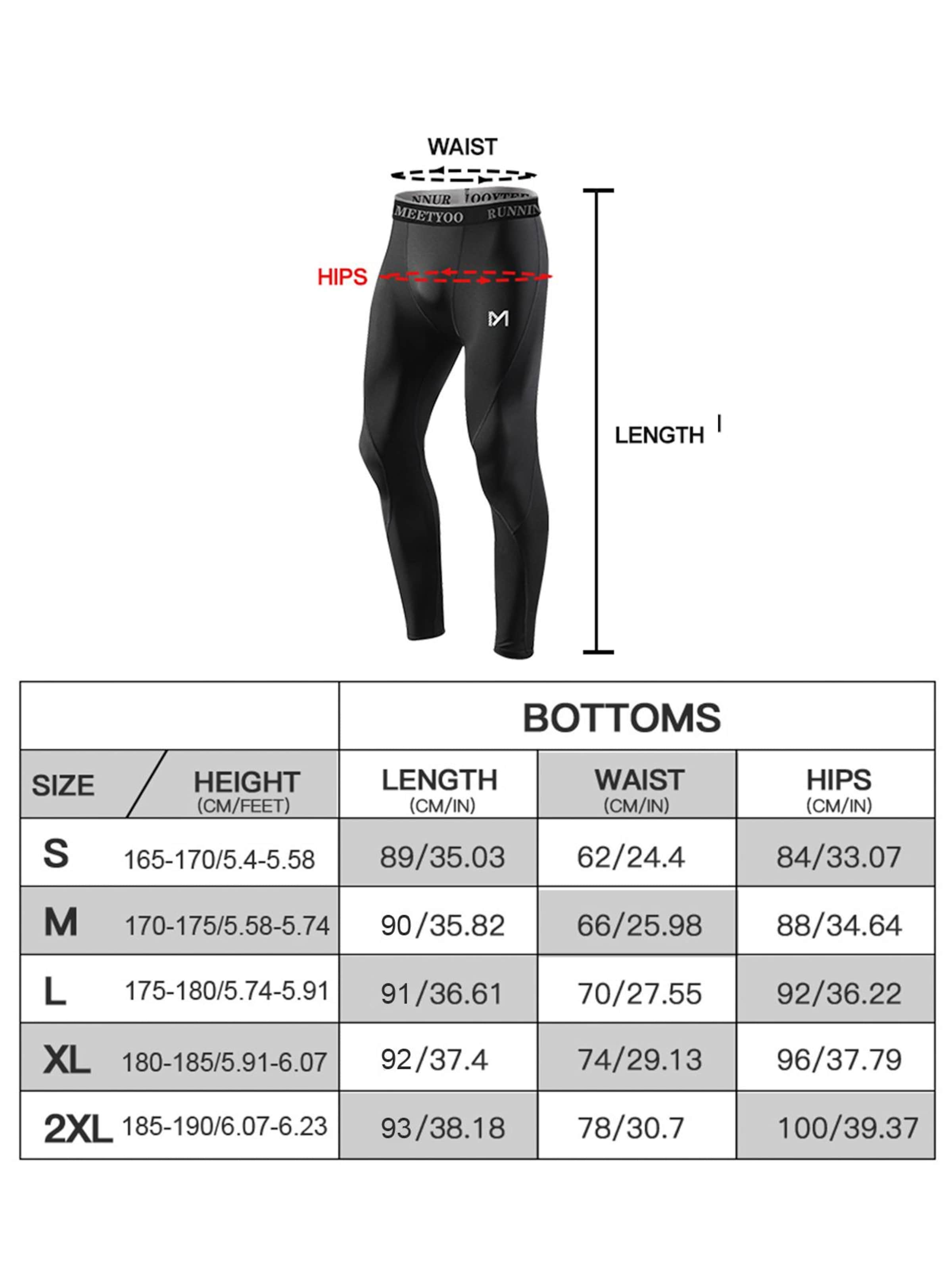 MEETWEE Sports underpants '3-pack Workout Compression Pants' in Mixed colours
