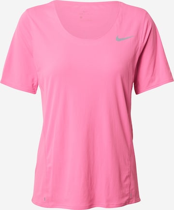 NIKE Функциональная футболка 'City Sleek' в Ярко-розовый: спереди