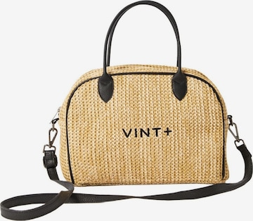 VINT+ Handbag 'Bowling Bag' in Beige: front