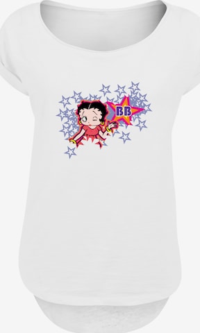 F4NT4STIC Shirt 'Betty Boop Purple Stars And Dots' in White: front