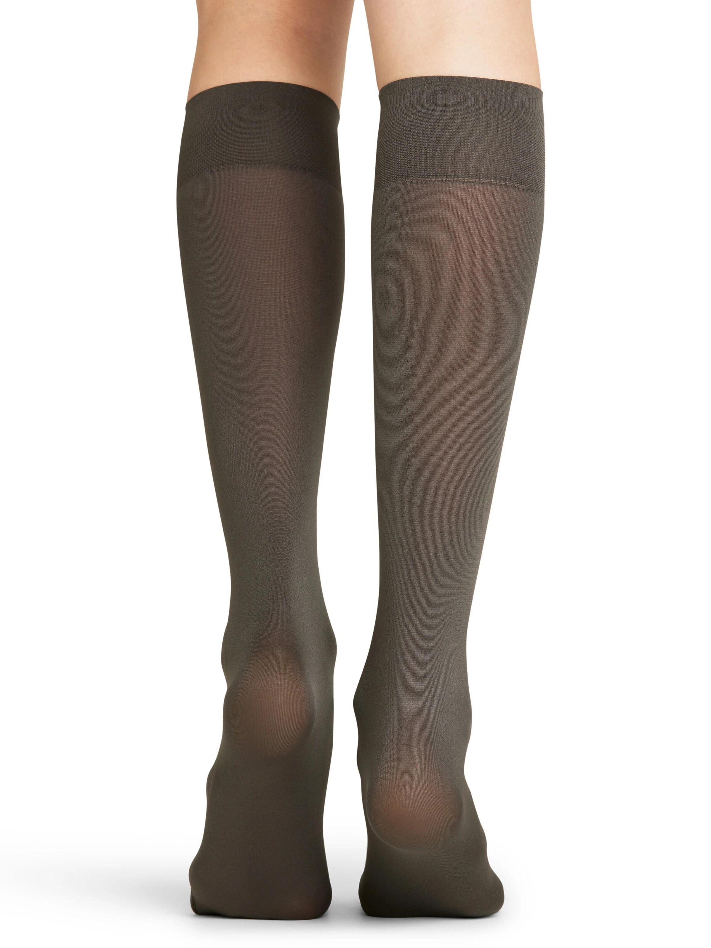 FALKE Overknee Strümpfe 'Seidenglatt'‌‌‌‌‌ in Grau