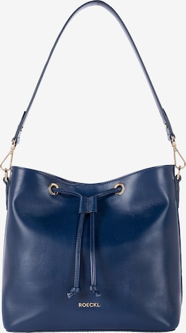 Borsa a spalla ' Pitti medium ' di Roeckl in blu: frontale
