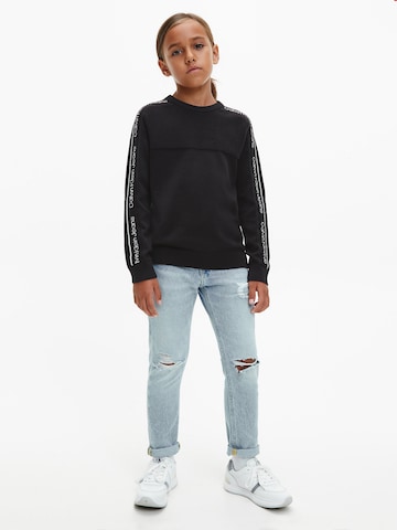 Calvin Klein Jeans Genser 'INTARSIA' i svart