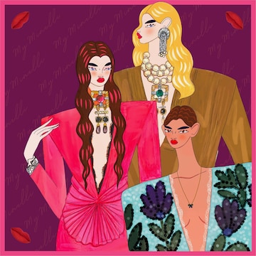 Foulard 'ICON SILK SCARF' My Minelli en mélange de couleurs : devant