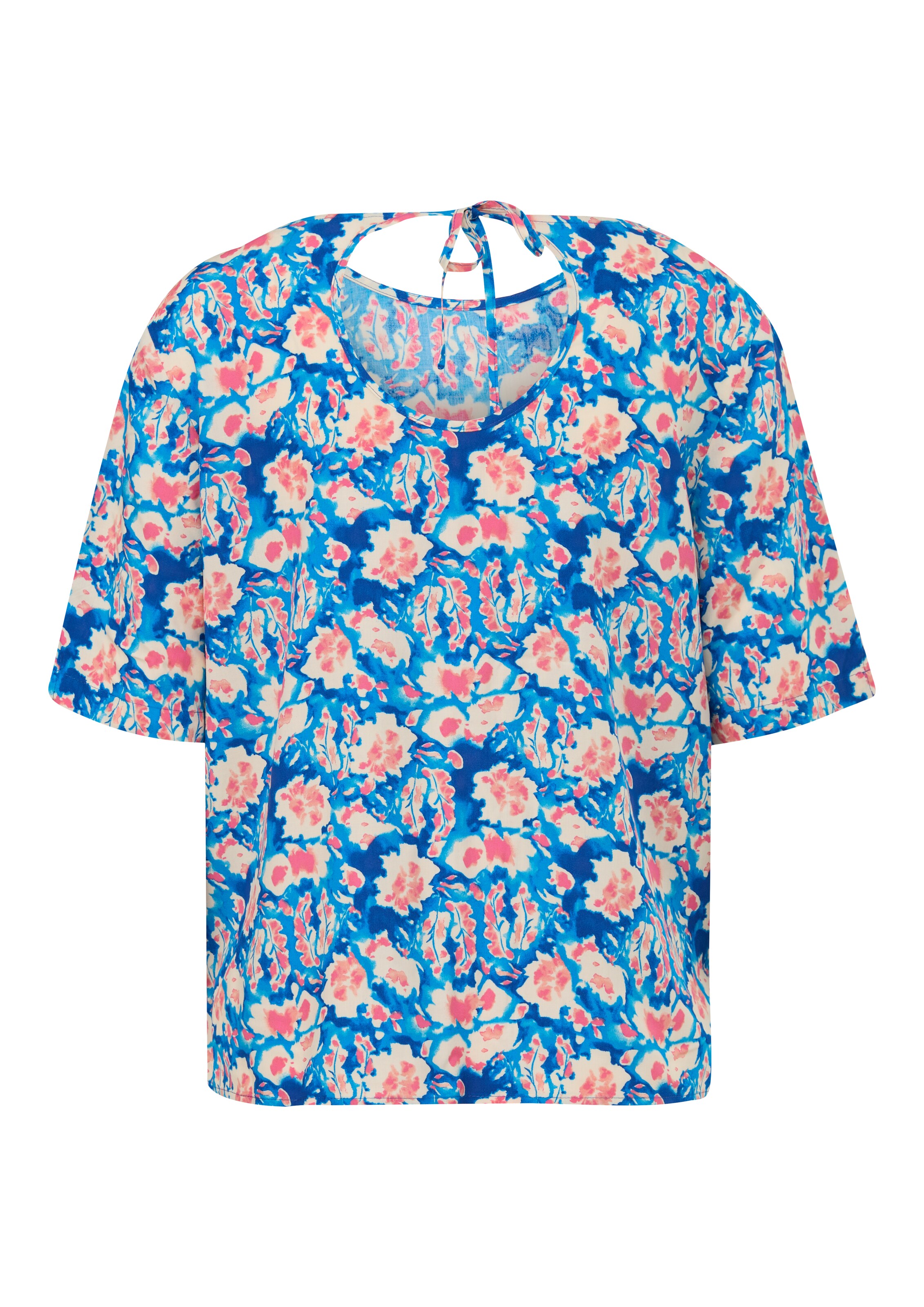 comma casual identity Bluse in Blau: Rückseite