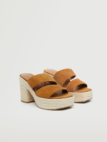 MANGO Mules 'Menos' in Brown