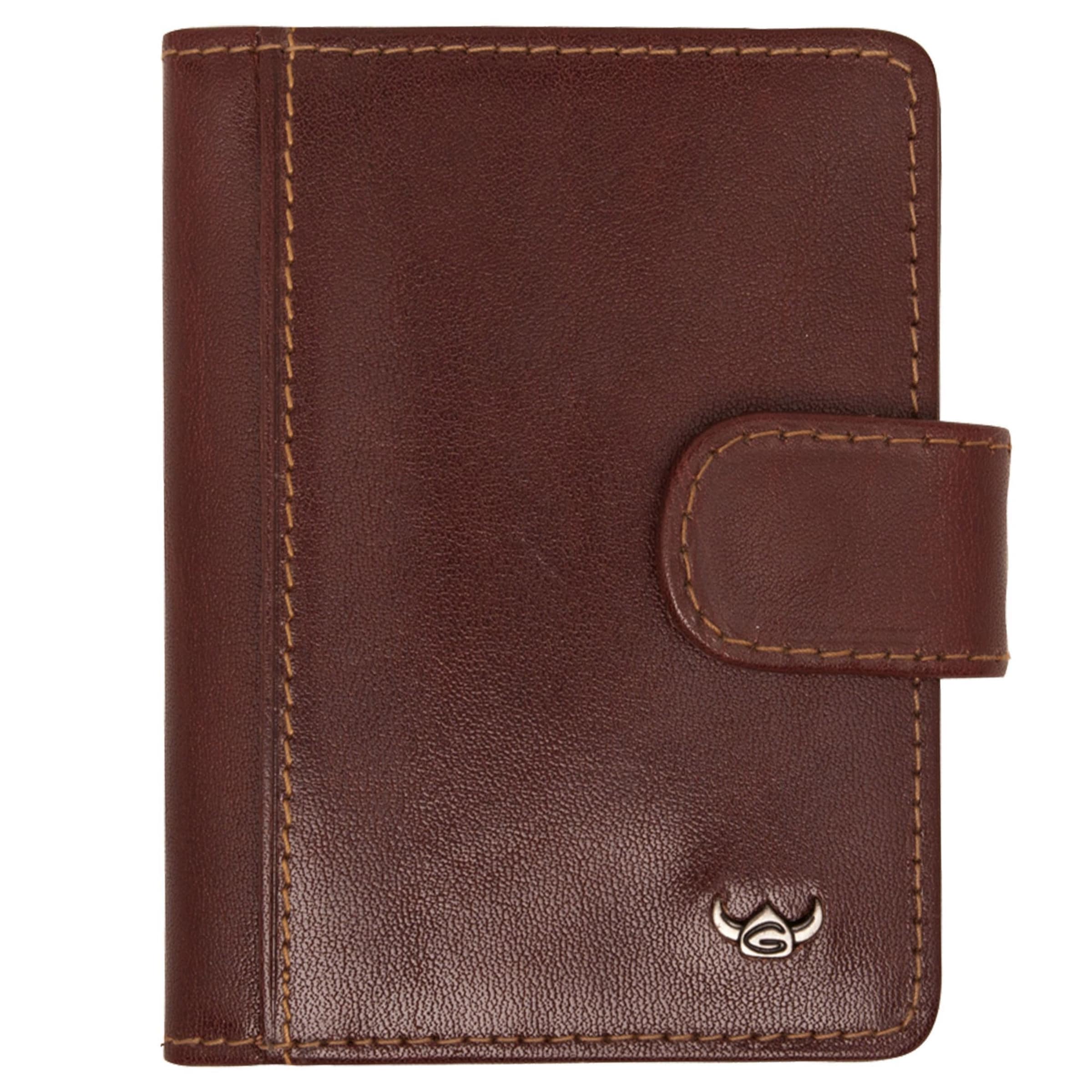 GOLDEN HEAD Colorado RFID Kreditkartenetui-Riegel in Braun: Vorderseite