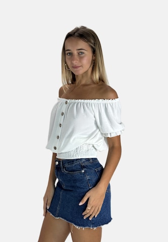 Camicia da donna di Elara in bianco