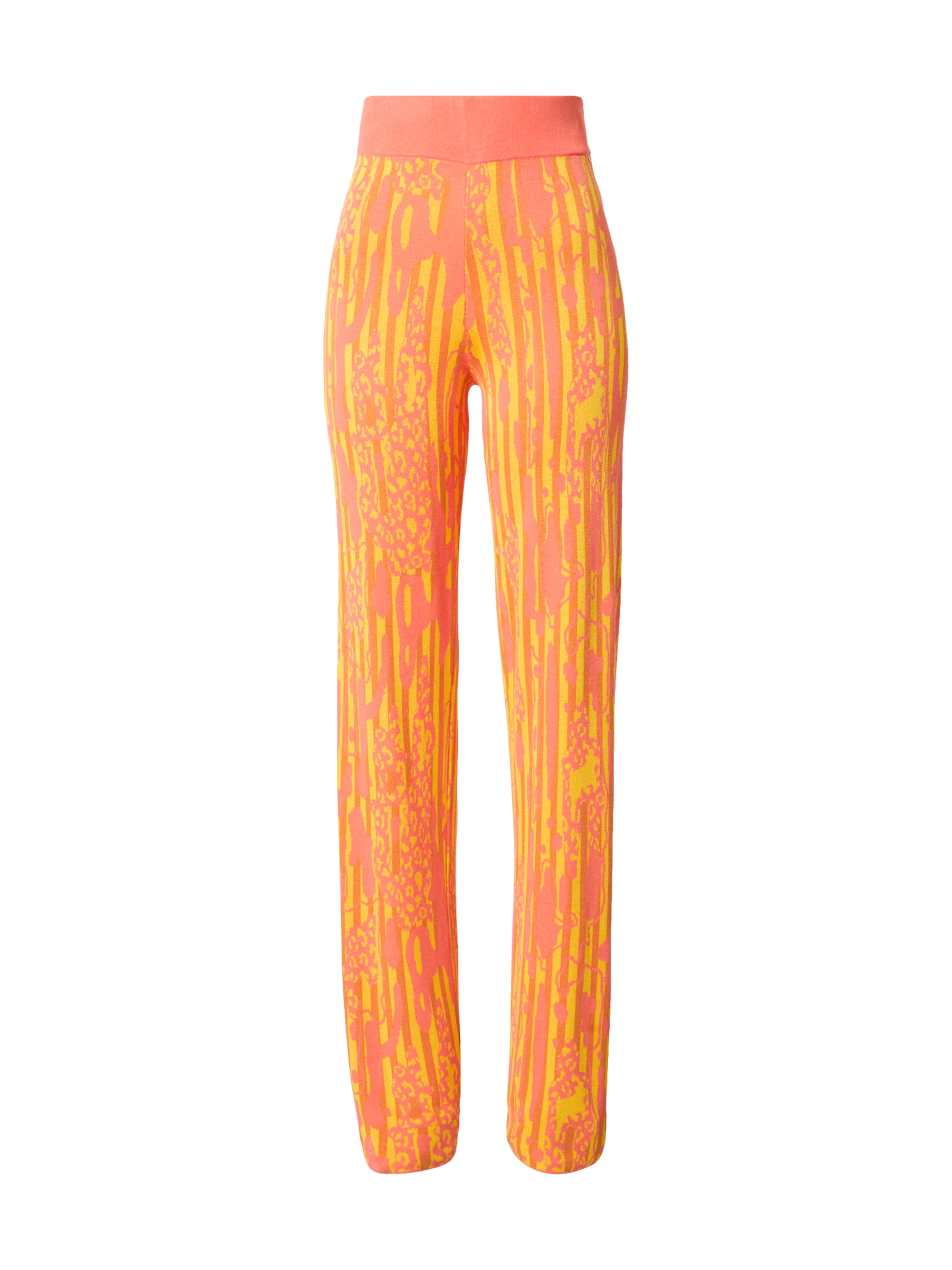 DELICATELOVE regular Παντελόνι 'LULA WOOD' σε κίτρινο: μπροστά