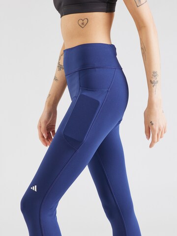 ADIDAS PERFORMANCE Skinny Športové nohavice 'DailyRun' - Modrá