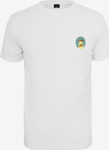 T-Shirt 'Ufo Pizza' Mister Tee en blanc : devant
