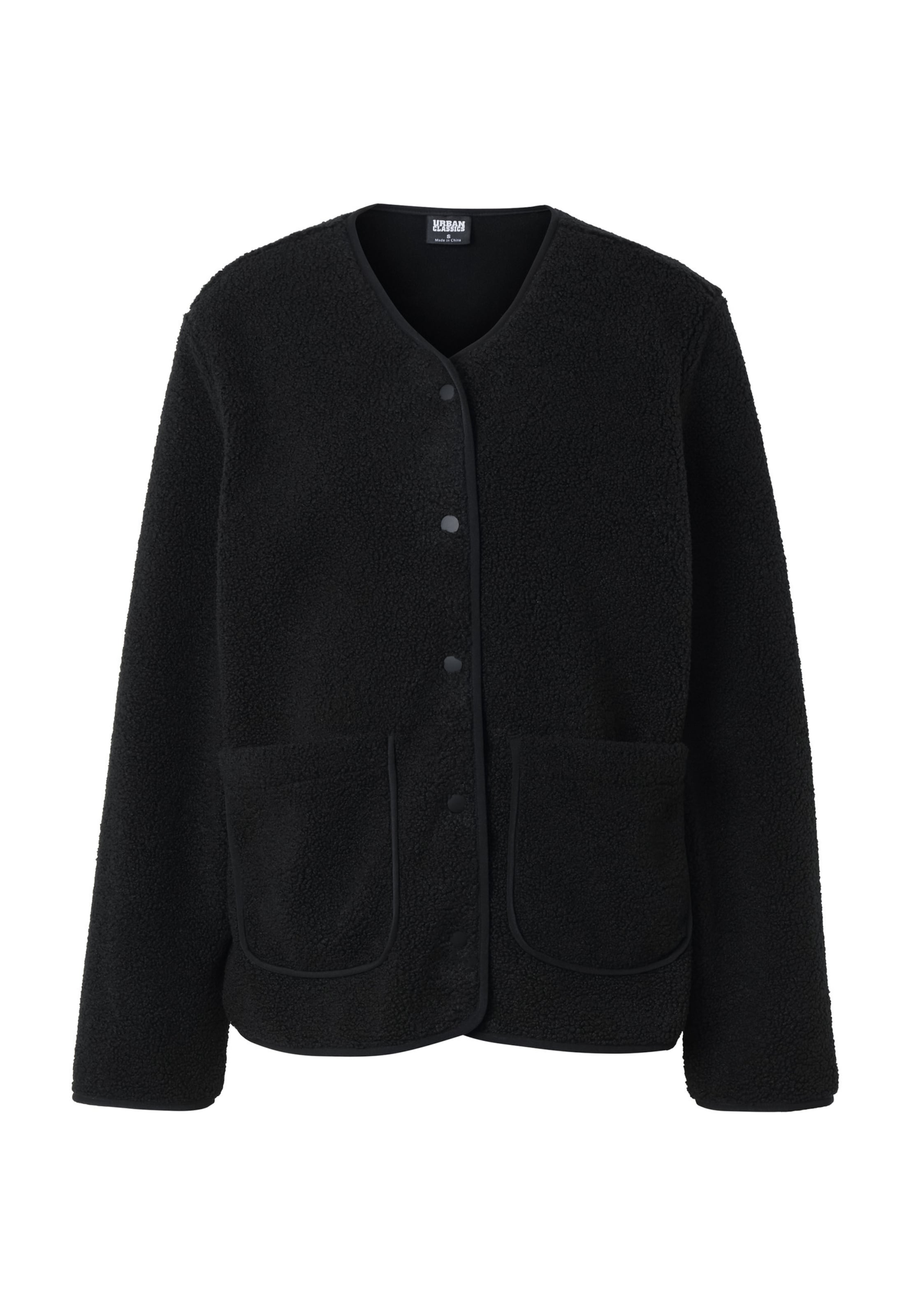 Urban Classics Přechodná bunda – černá: přední strana